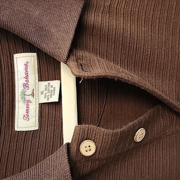 Tommy Bahama Brown Polo Shirt - Picture 2 of 11